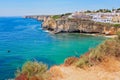 Panoramic view of Carvoeiro village in Algarve coast, Portugal