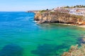 Panoramic view of Carvoeiro village in Algarve coast, Portugal Royalty Free Stock Photo