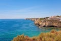 Panoramic view of Carvoeiro village in Algarve coast, Portugal Royalty Free Stock Photo