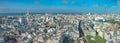 Panoramic view of Casablanca cityscape under cloudy sky in Morocco Royalty Free Stock Photo