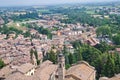 Panoramic view of Castell'arquato. Emilia-Romagna. Royalty Free Stock Photo
