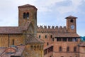 Panoramic view of Castell'Arquato. Emilia-Romagna. Italy. Royalty Free Stock Photo