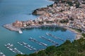 Panoramic view of Castellamare del Golfo in Sicily Royalty Free Stock Photo