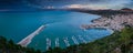 Panoramic view of Castellamare del Golfo in Sicily Royalty Free Stock Photo