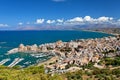 Panoramic view of Castellamare del Golfo - Trapani province, Sicily, Italy Royalty Free Stock Photo