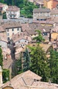 Panoramic view of CastellArquato. Emilia-Romagna. Italy. Royalty Free Stock Photo