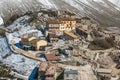 Panoramic view of Castelluccio di Norcia destroyed by earthquake of Norcia
