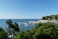 Panoramic view of Castiglioncello pretty seaside village along the coast of the Etruscans in Tuscany , Italy Royalty Free Stock Photo