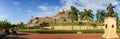 Panoramic view of the Castillo San Felipe de Barajas, Cartagena de Indias, Colombia Royalty Free Stock Photo
