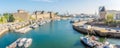 Panoramic view at the Castle of Brest with Penfeld river in Brest - France Royalty Free Stock Photo