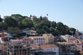 Panoramic view of the castle and central Lisbon