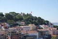 Panoramic view of the castle and central Lisbon