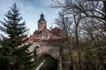 Panoramic view on the castle Czocha Royalty Free Stock Photo