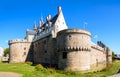 Panoramic view of the Castle of the Dukes of Brittany in Nantes, France