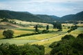 Panoramic view from Castle of Lanos in Ocio village, Alava in Spain Royalty Free Stock Photo