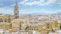 Panoramic view of the Cathedral of Malaga,Andalusia, Spain