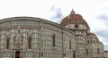 Panoramic view of the Cathedral of Santa Maria - Del - Fiore in Florence, Italy Royalty Free Stock Photo