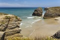 Panoramic view of Cathedrals beach in Galicia, Spain Royalty Free Stock Photo