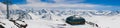 Panoramic view of the Caucasus Mountains from Cheget, height 3050 meters, Kabardino-Balkaria, Russia