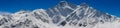 Panoramic view of the Caucasus Mountains from Cheget, height 3050 meters, Kabardino-Balkaria, Russia