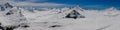 Panoramic view of the Caucasus Mountains from Cheget, height 3050 meters, Kabardino-Balkaria, Russia