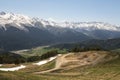 Panoramic view of the Caucasus mountains