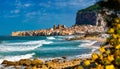 Panoramic view of Cefalu city in daytime