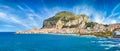 Panoramic view of Cefalu, Tyrrhenian coast of Sicily, Italy Royalty Free Stock Photo