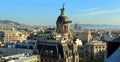 Panoramic view of the center of Barcelona. Spain