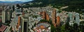 Panoramic view of the center of Bogota, Colombia