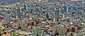 Panoramic view of the center of Bogota, Colombia