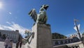 Sculpture of one of the Dragons of the Dragon Bridge, Ljubljana, Slovenia Royalty Free Stock Photo