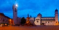 Piazza Duomo at twilight, Trento, Italy