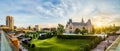 Panoramic view of central square in Iasi city