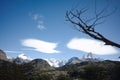 Panoramic view of Cerro Solo, Cerro Grande, Cerro El Doblado, Cerro Torre and mount Fitz Roy near El Chalten, Patagonia Andes