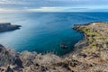 Panoramic view from Cerro Tijeretas, San Cristobal Island, Galapagos, Ecuador Royalty Free Stock Photo