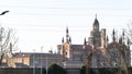 panoramic view of Certosa di Pavia in spring Royalty Free Stock Photo