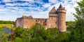 Panoramic view of Chateau de Suscinio in Gulf of Morbihan, Britt