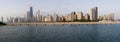 Panoramic view of Chicago from North Ave beach