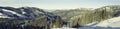 Panoramic view from Chopok mountain at Jasna resort area, Slovakia Royalty Free Stock Photo