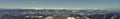 Panoramic view from Chopok mountain at Jasna ski resort area, Slovakia Royalty Free Stock Photo