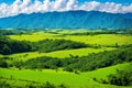 a panoramic view of the Chriqui Highlands. Royalty Free Stock Photo