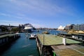 Panoramic View of Circular Quay, Sydney Harbour Bridge and Opaera House, Australia Royalty Free Stock Photo