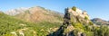 Panoramic view at the Citadel of Corte in Corsica, France Royalty Free Stock Photo