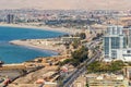 Panoramic view of the city of Arica, with its beautiful and grand beaches in the background, Chile Royalty Free Stock Photo