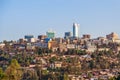 Panoramic view at the city bussiness district of Kigali, Rwanda, 2016 Royalty Free Stock Photo