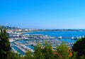 Panoramic view of the city of Cannes, Cote d`Azur, French Riviera, France Royalty Free Stock Photo