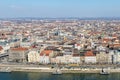 Panoramic view of the city at the center of Budapest set of roofs along the Danube River on a sunny afternoon. Budapest Hungary Ma Royalty Free Stock Photo