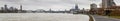 Panoramic view of the city Cologne - the river Rhine and Hohenzollern Bridge with Cologne Cathedral Royalty Free Stock Photo