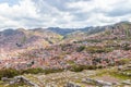 Panoramic view of the city of Cuzco. Royalty Free Stock Photo